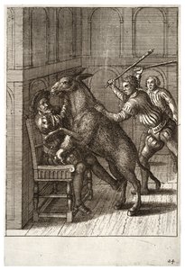 De hond en de ezel door Wenceslaus Hollar
